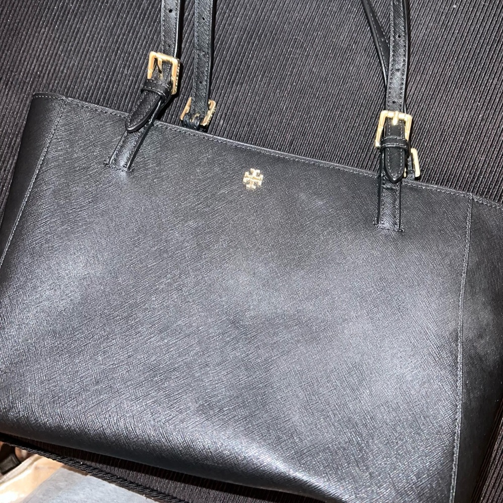 Black Tory Burch Leather Tote Bag